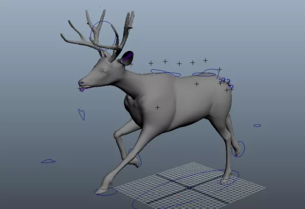 Running Deer Rig 3d model Running Deer Rig 3d model