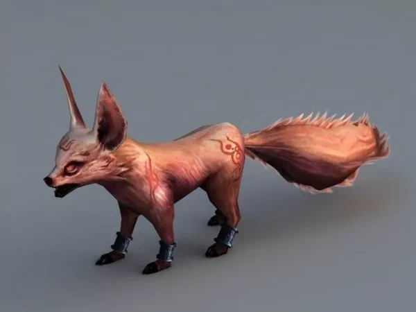 Cartoon Red Fox 3d model