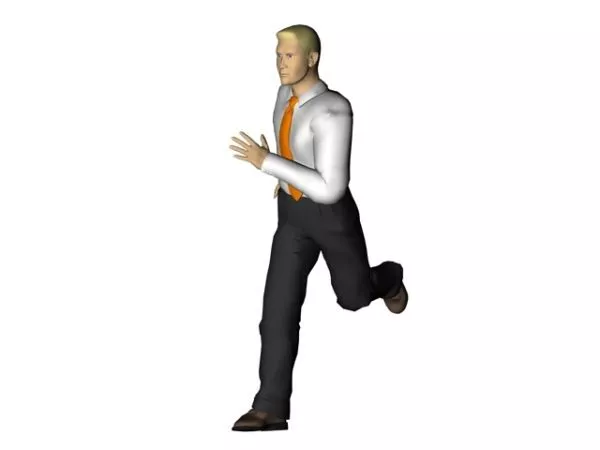 Character Running Business Man 3d model Character Running Business Man 3d model