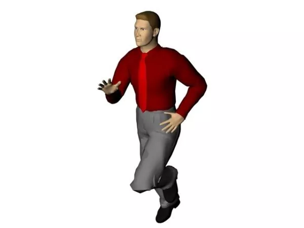 Character Running Businessman In Shirt 3d model Character Running Businessman In Shirt 3d model