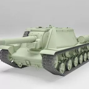 Russian Su-152 Self-propelled Heavy Howitzer 3d model