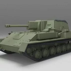 Russian Su-76 Self-propelled Gun 3d model