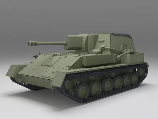 Russian Su-76 Self-propelled Gun 3d model Russian Su-76 Self-propelled Gun 3d model