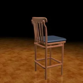 Rustic Bar Stool 3d model