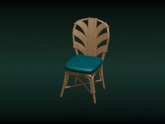Rustic Dining Chair 3d model Rustic Dining Chair 3d model