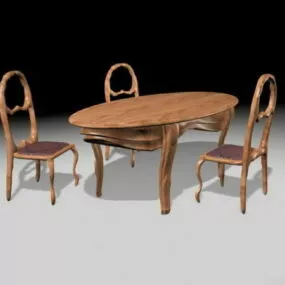Rustic Dining Sets 3d model