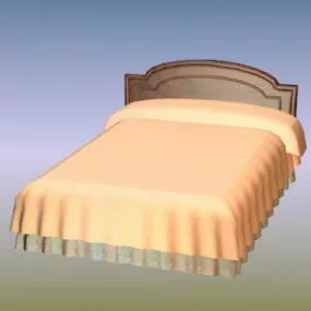 Rustic Platform Bed 3d model