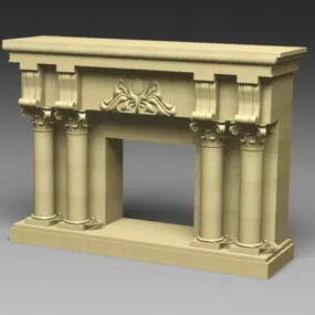 Sandstone Fireplace 3d model