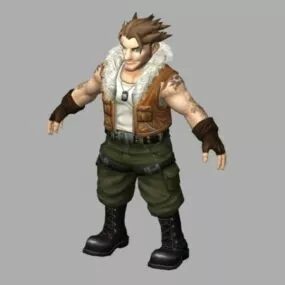 Scar Man Character 3d model