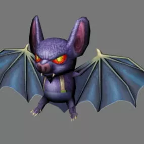 Scary Cartoon Bat 3d model