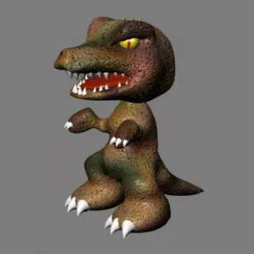 Scary Cartoon Dinosaur 3d model