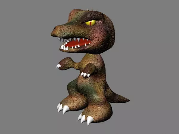 Scary Cartoon Dinosaur 3d model Scary Cartoon Dinosaur 3d model