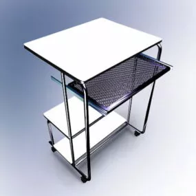 School Computer Table 3d model