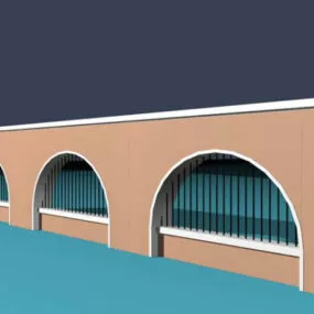 School Fence 3d model