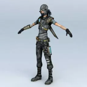 Sci Fi Gunslinger 3d model