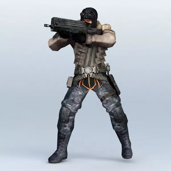 Wehrmacht Soldier In Uniform Character 3d model