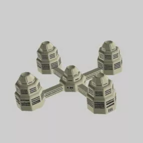 Sci Fi Building Concept 3d model
