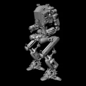 Science Fiction Battlemech Robot Character 3d model