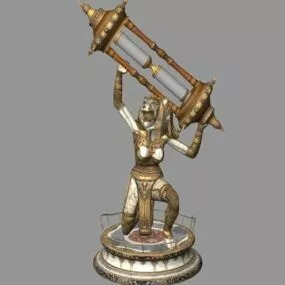 Sculpture Of Lion Lady 3d model