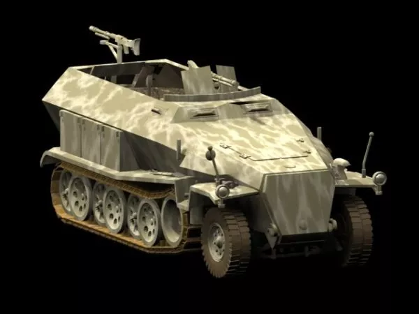Sd.kfz. 251 Light Armoured Halftrack 3d model Sd.kfz. 251 Light Armoured Halftrack 3d model