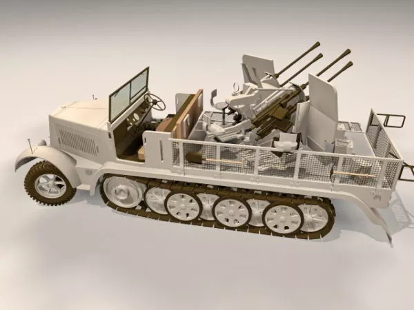 Sd.kfz. 7 Half-track Artillery 3d model Sd.kfz. 7 Half-track Artillery 3d model