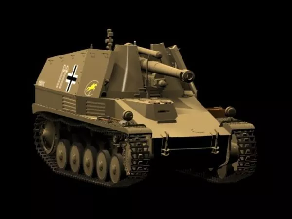Sdkfz 124 Wespe Self-propelled Artillery 3d model Sdkfz 124 Wespe Self-propelled Artillery 3d model