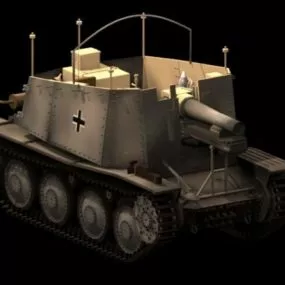Sdkfz 138/1 Grille Self Propelled Artillery 3d model