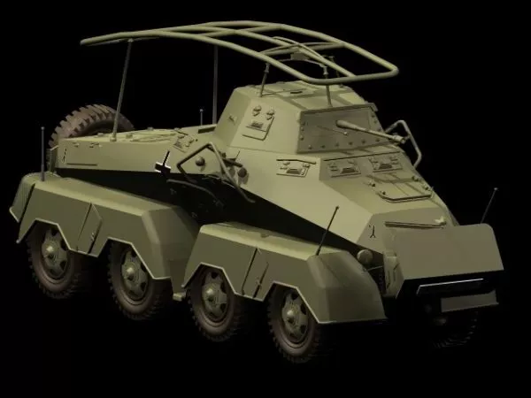 Sdkfz 232 Armored Car 3d model Sdkfz 232 Armored Car 3d model
