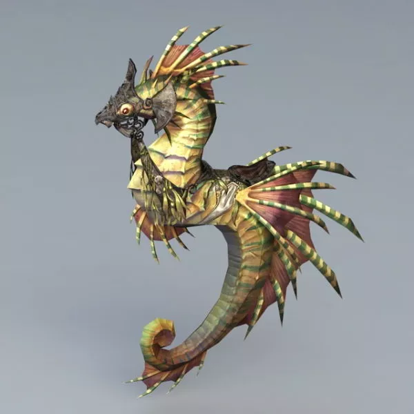 Seahorse Statue 3d model