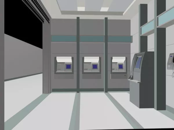 Self Service Banking 3d model Self Service Banking 3d model