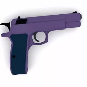 Semi Automatic Pistol Weapon 3d model