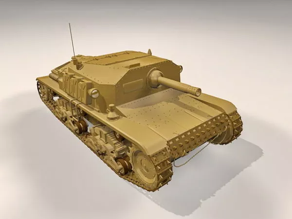Semovente Da Self-propelled Gun 3d model Semovente Da Self-propelled Gun 3d model