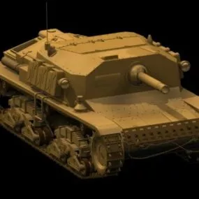 Semovente Self-propelled Gun 3d model