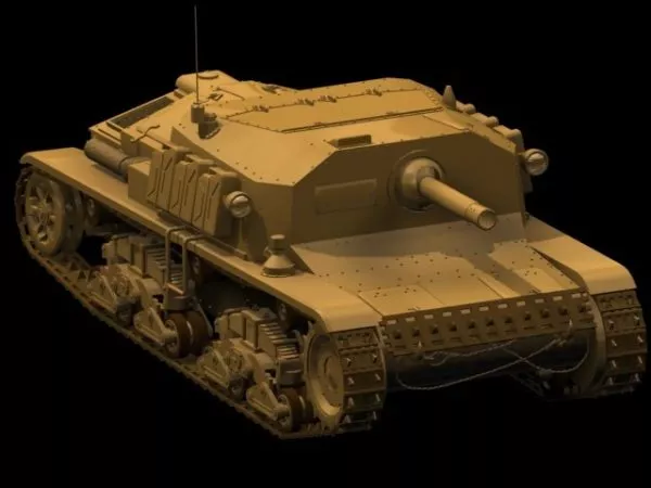 Semovente Self-propelled Gun 3d model Semovente Self-propelled Gun 3d model