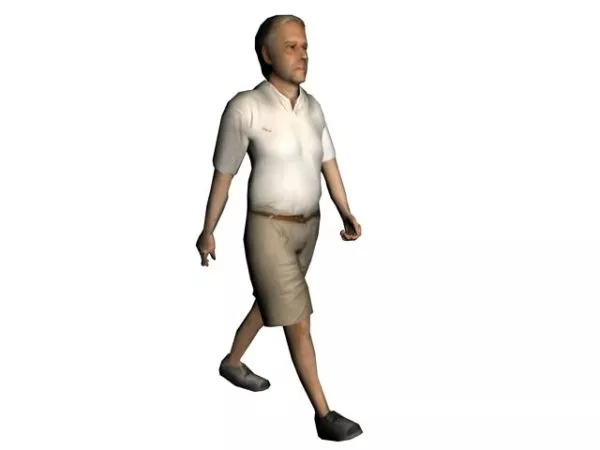 Character Senior Man Walking 3d model Character Senior Man Walking 3d model