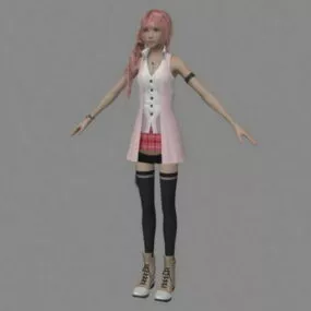 Serah Farron In Final Fantasy Xiii 3d model