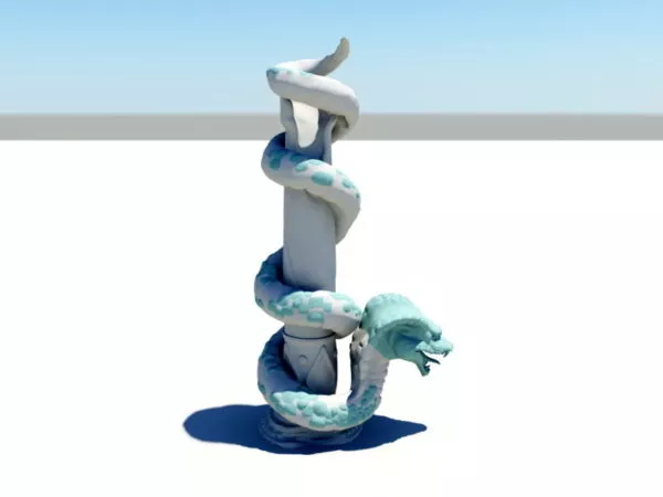 Serpent Column 3d model Serpent Column 3d model