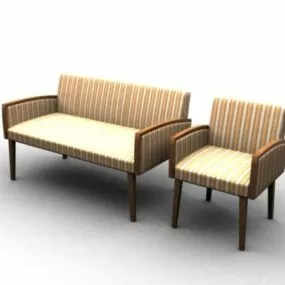 Settee And Sofa Furniture 3d model