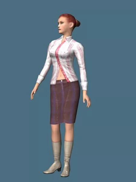Sexiest Business Woman Rigged 3d model Sexiest Business Woman Rigged 3d model
