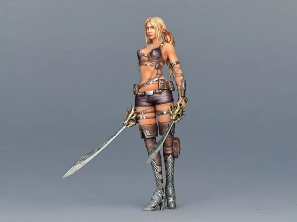 Sexy Fantasy Warrior Girl 3d model Sexy Fantasy Warrior Girl 3d model