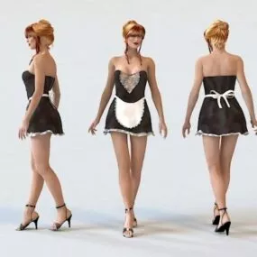 Sexy Maid 3d model