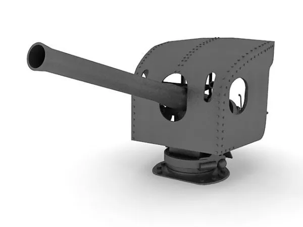 Pak38 German Artillery Anti Tank 3d model