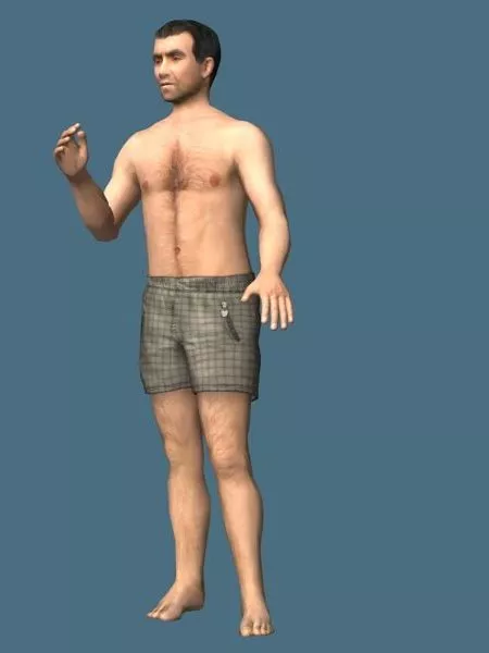 Shirtless Man Rigged 3d model Shirtless Man Rigged 3d model