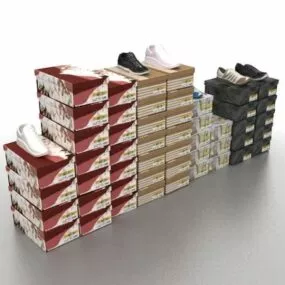 Shoe Store Display Fixtures 3d model