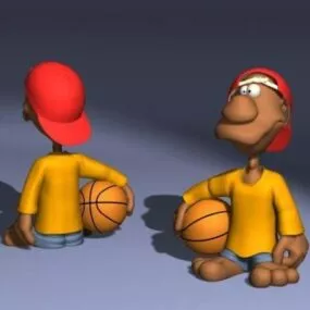 Short Guy Cartoon Character 3d model