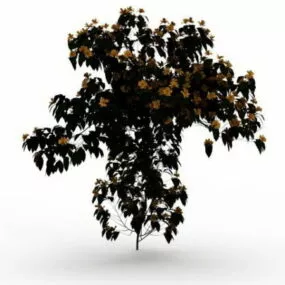 Shrubs With Yellow Flowers 3d model