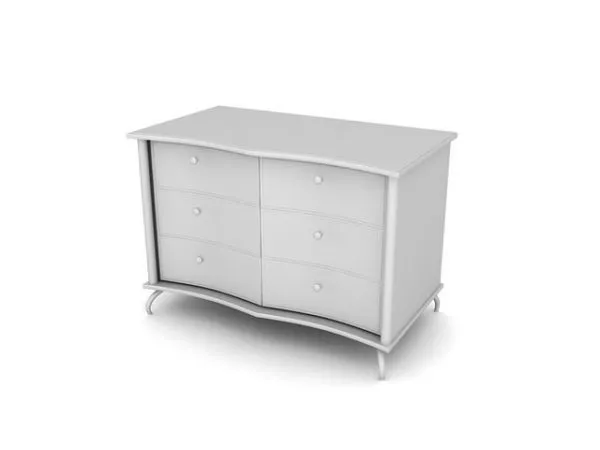 Furniture Side Cabinet With 6 Drawers 3d model Furniture Side Cabinet With 6 Drawers 3d model