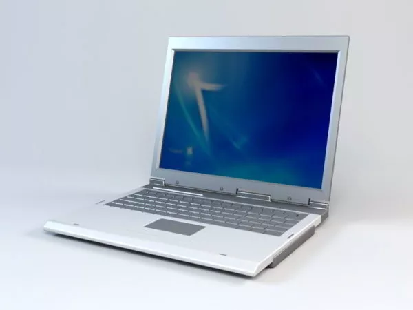 Old Style Laptop Computer 3d model