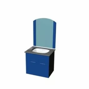 Simple Bathroom Cabinet 3d model