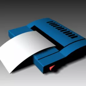 Simple Fax Machine 3d model